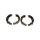 Brake Shoe Set Parking Brake 32 mm TRISCAN IAM-Expertise for e.g. KIA RIO