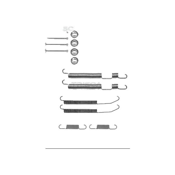 Zubehörsatz Bremsbacken TRISCAN IAM-Expertise für u.a. MITSUBISHI SANTAMO
