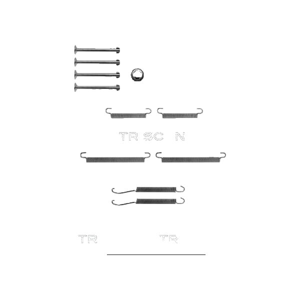 Accessory Set Parking Brake Shoes TRISCAN IAM-Expertise for e.g. FORD ESCORT