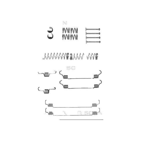 Accessory Set Brake Shoes TRISCAN IAM-Expertise for e.g. PEUGEOT 208