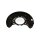 Spray Plate Brake Disc front axle left steel TRISCAN for TOYOTA YARIS