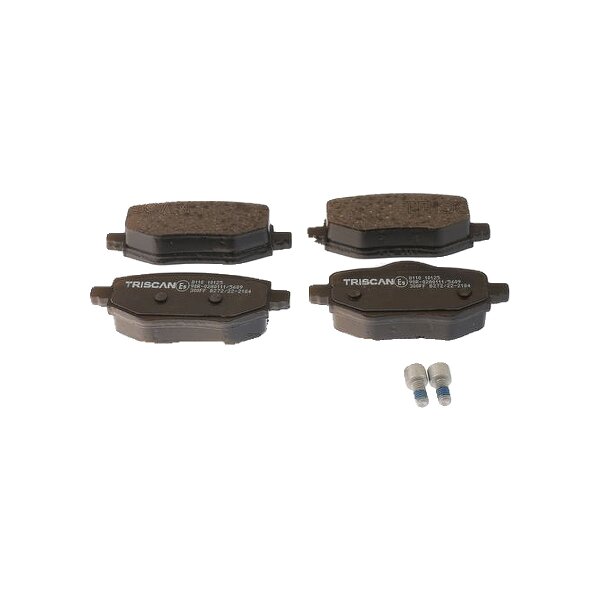 Brake Pad Set Disc Brake 17,5 mm TRISCAN for e.g. PEUGEOT 208