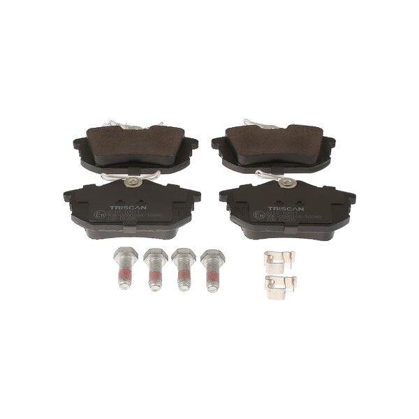 Brake pad set discs 15.3 mm with wear warning TRISCAN for e.g. VOLVO S40
