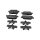 Brake Pad Set Disc Brake 14,4 mm TRISCAN for e.g. MITSUBISHI ASX