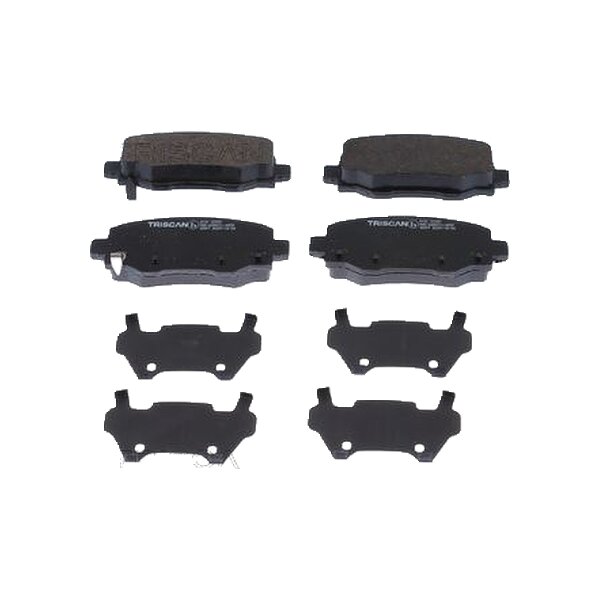 Brake pad set discs 17.7 mm incl. wear warning contact TRISCAN for FORD KA