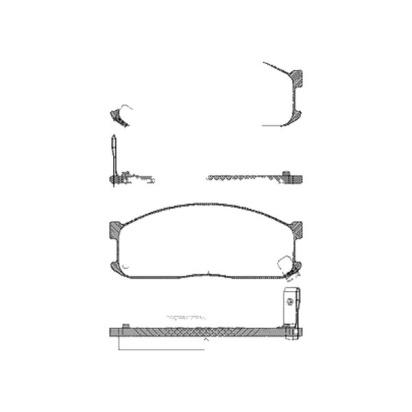 Brake pad set discs 15 mm with wear warning TRISCAN for e.g. MAZDA E