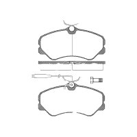 Brake pad set discs 19.5 mm TRISCAN IAM-Expertise for...