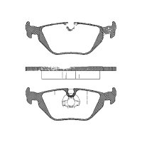 Brake pad set discs 17 mm TRISCAN IAM-Expertise for BMW 3...