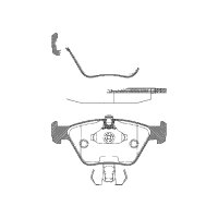Brake pad set discs 20 mm TRISCAN IAM-Expertise for BMW 5...