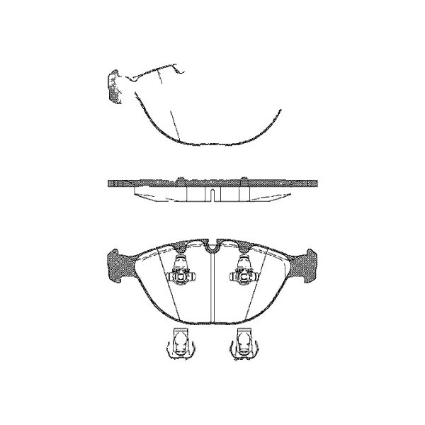 Brake pad set discs 20.8 mm excl. wear warning contact TRISCAN for BMW X5