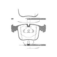 Brake pad set discs 19 mm incl. wear warning contact...