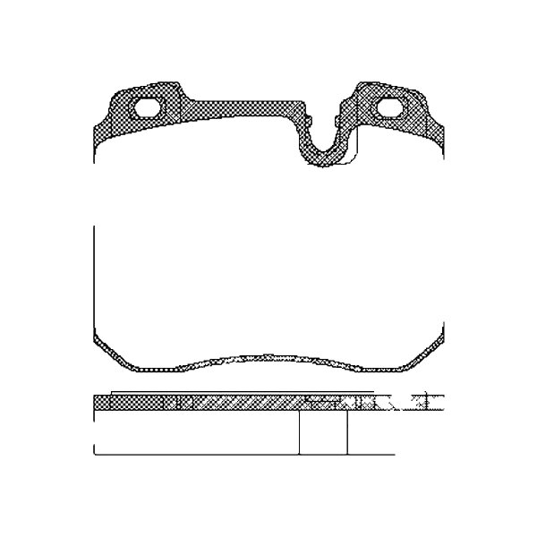 Brake pad set discs 18 mm incl. wear warning contact TRISCAN for BMW 7 Series