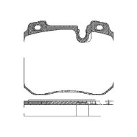 Brake pad set discs 18 mm incl. wear warning contact...
