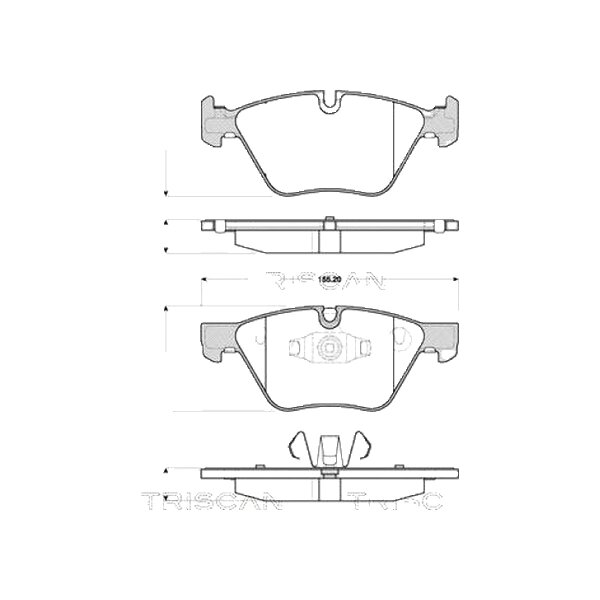 Brake pad set discs 20 mm TRISCAN IAM-Expertise for BMW 3 Series and others