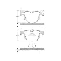Brake pad set discs 17 mm TRISCAN IAM-Expertise for BMW 3...