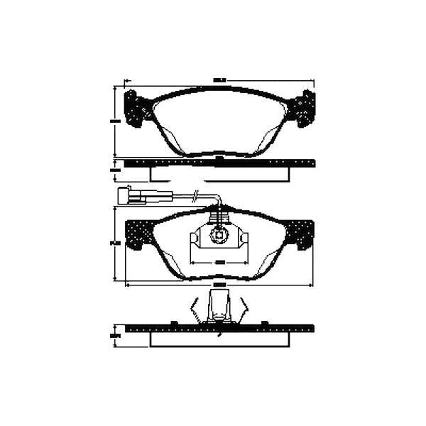 Brake pad set discs 19 mm TRISCAN IAM-Expertise for FIAT MULTIPLA and others
