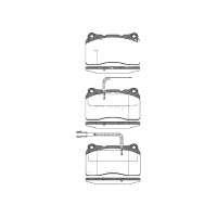 Brake pad set discs 15.8 mm TRISCAN IAM-Expertise for...