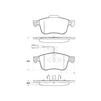 Brake pad set discs 20 mm TRISCAN IAM-Expertise for e.g....