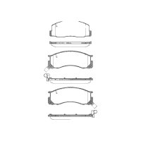 Brake pad set discs 15.5 mm TRISCAN IAM-Expertise for...