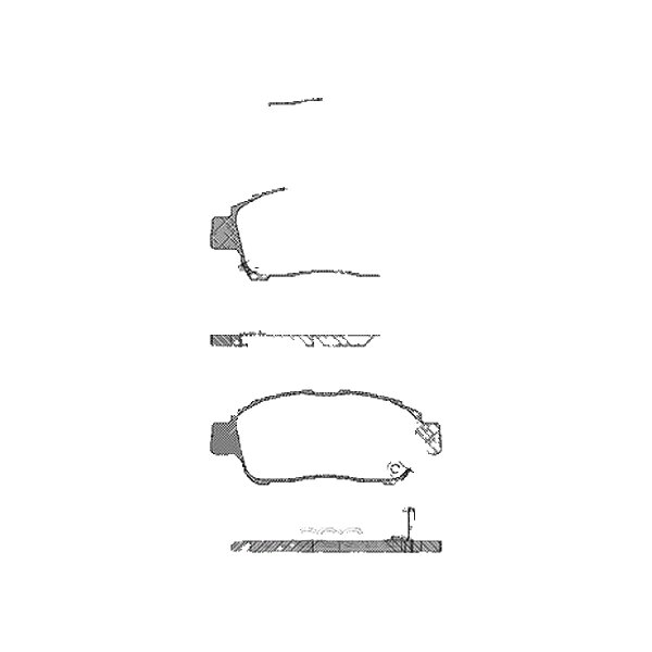 Brake pad set discs 16.5 mm with wear warning TRISCAN for TOYOTA YARIS