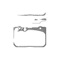 Brake pad set discs 17 mm excl. wear warning contact...