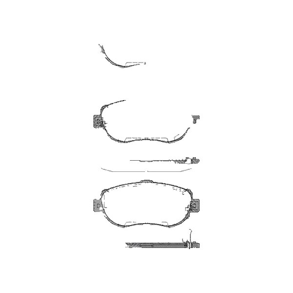 Brake pad set discs 17 mm with wear warning TRISCAN for e.g. LEXUS GS