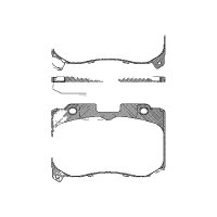 Brake pad set discs 17.8 mm TRISCAN IAM-Expertise for...