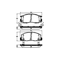 Brake pad set discs 15.5 mm TRISCAN IAM-Expertise for...