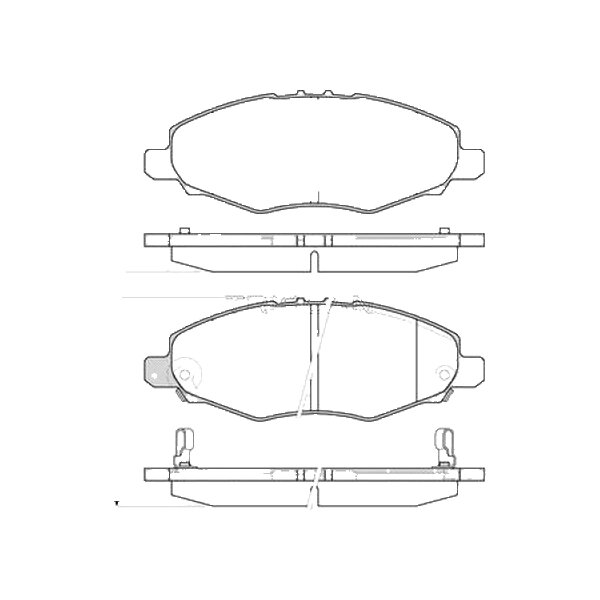 Brake pad set discs 16.4 mm with wear warning TRISCAN for TOYOTA HILUX