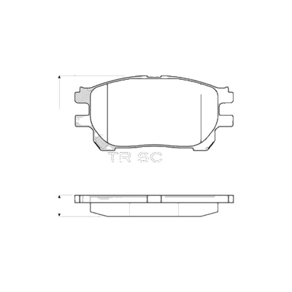 Brake pad set discs 16.8 mm TRISCAN IAM-Expertise for TOYOTA PREVIA