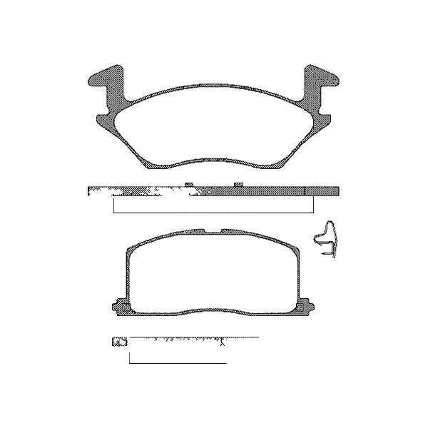 Brake pad set discs 13.6 mm with wear warning TRISCAN for TOYOTA STARLET