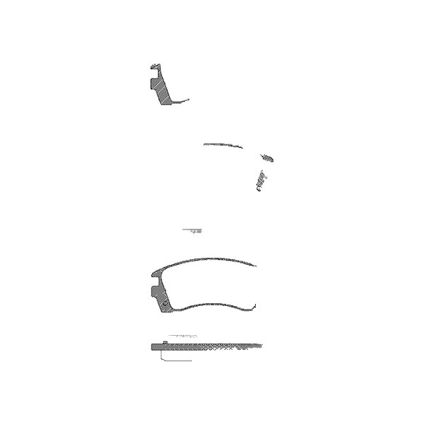 Brake pad set discs 16 mm TRISCAN IAM-Expertise for e.g. NISSAN SUNNY