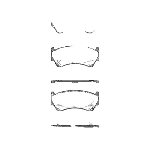 Brake pad set discs 16 mm TRISCAN IAM-Expertise for e.g. NISSAN ALMERA
