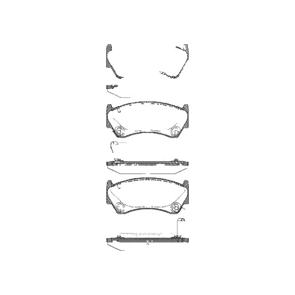 Brake pad set discs 16 mm TRISCAN IAM-Expertise for e.g. NISSAN ALMERA