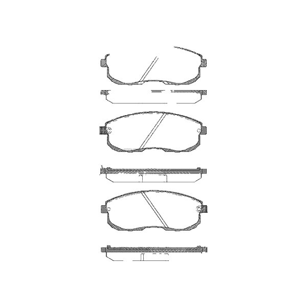 Brake pad set discs 17 mm TRISCAN IAM-Expertise for e.g. NISSAN TEANA