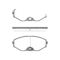 Brake pad set discs 14.8 mm TRISCAN IAM-Expertise for...