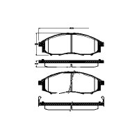 Brake pad set discs 16.2 mm TRISCAN IAM-Expertise for...