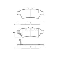 Brake pad set discs 15.7 mm TRISCAN for NISSAN PATHFINDER...