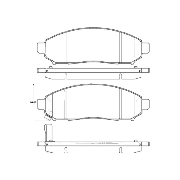 Brake pad set discs 16 mm TRISCAN IAM-Expertise for e.g. NISSAN NAVARA