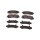 Brake pad set discs 15.8 mm TRISCAN IAM-Expertise for e.g. NISSAN X-TRAIL