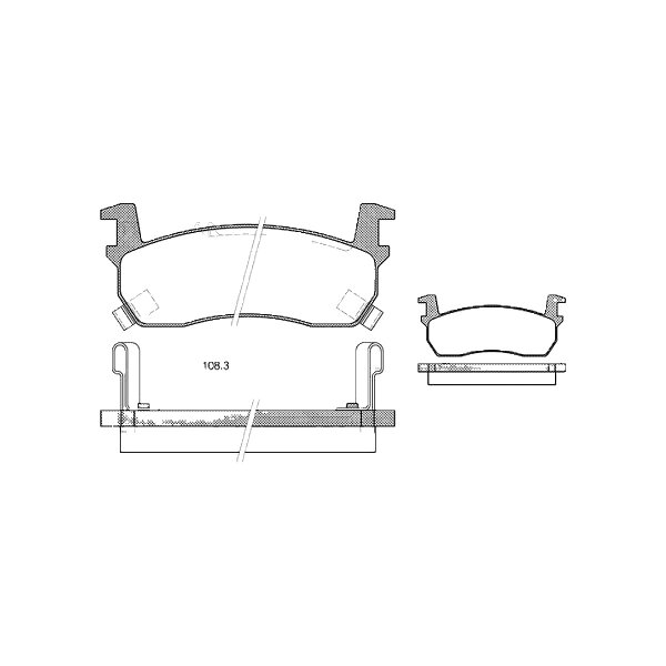 Brake pad set discs 15.5 mm TRISCAN IAM-Expertise for NISSAN MICRA