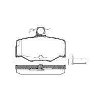 Brake pad set discs 15.6 mm TRISCAN IAM-Expertise for...