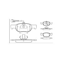 Brake pad set discs 17.6 mm TRISCAN IAM-Expertise for...