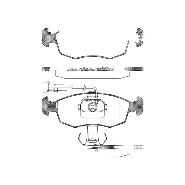 Brake pad set discs 17.8 mm with wear warning contact TRISCAN for FIAT PALIO