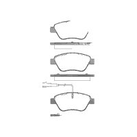Brake pad set discs 17.8 mm TRISCAN IAM-Expertise for...