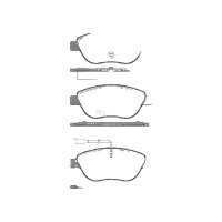 Brake pad set discs 19 mm TRISCAN IAM-Expertise for FIAT...