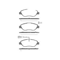 Brake pad set discs 19 mm TRISCAN IAM-Expertise for FIAT...