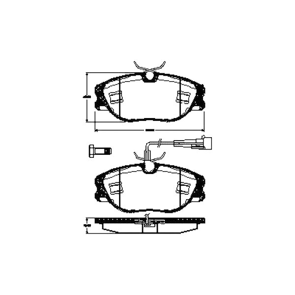 Brake pad set discs 19 mm TRISCAN IAM-Expertise for e.g. LANCIA DEDRA