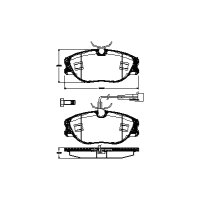 Brake pad set discs 19 mm TRISCAN IAM-Expertise for e.g....