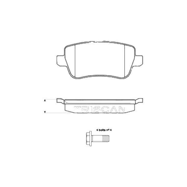 Brake pad set discs 16.8 mm TRISCAN IAM-Expertise for FIAT CROMA and others